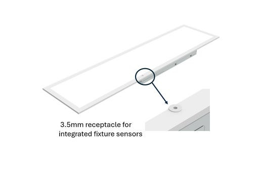 1X4 Flat Panel, Controls Ready 3.5mm Receptacle, Lumen Selectable, CCT Selectable, UNV 120-277V 0-10V Dimmable