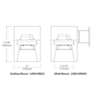 5" LED Cylinder, Pendant Mount, 14W, 2700K-4000K, White/Black/Bronze/Silver Finish