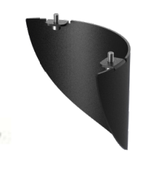 G4 Bollard 180-Degree Glare Shield - Black