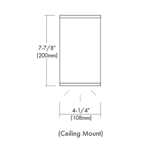 4" Square Ceiling Mount LED Cylinder, 27W, 90 CRI, 4000K, 0-10V Dimming