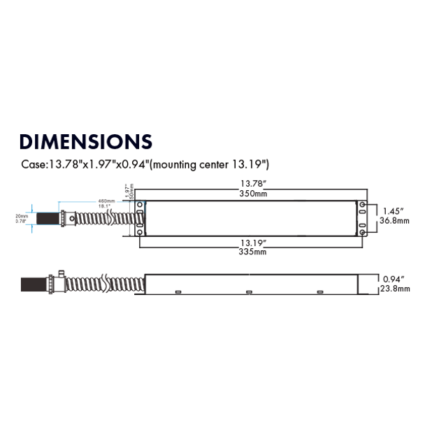 Emergency LED Driver, 15W, AC, Self-Testing, Field Installation