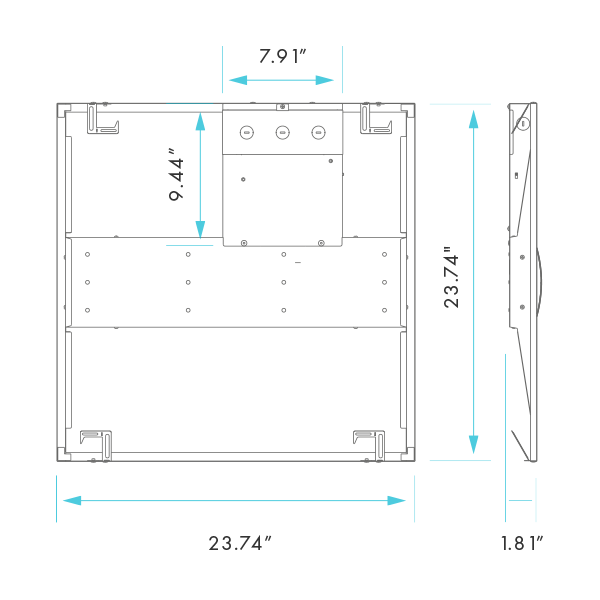 LED 2x2 Troffer, Selectable Wattage, Selectable CCT
