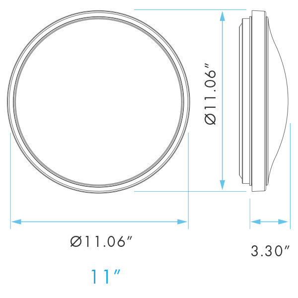 LED Surface Mount, Single Ring, Motion Sensor, CCT Selectable, 11"