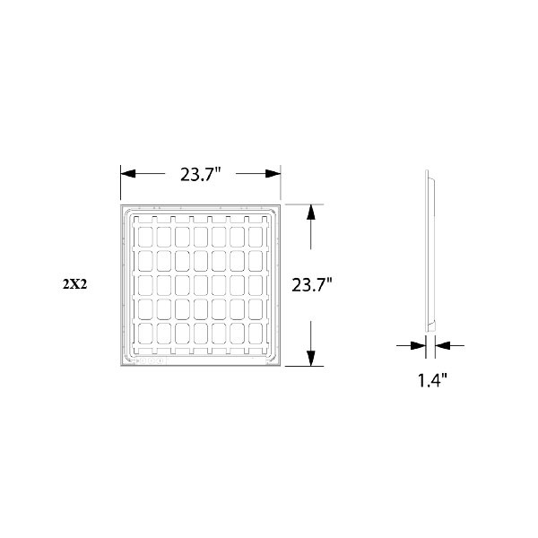 LED Backlit Panel, 1x4, 7 Power Adjustable, 5CCT Adjustable