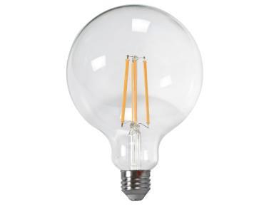 G40 LED Clear Filament Lamp, 8.5W, Dimmable, 2700K or 3000K