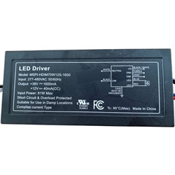 Single Output LED Switching Power Supply, 1600mA, 277~480Vac, 30~38Vdc