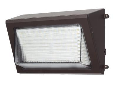 WallMax Compact Open Face, 80/70/60W, 3000K/4000K/5000K, Photocell, Dark Bronze