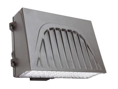 WallMax Full Cutoff Wall Pack, 84W, Type IV Distribution, 3000K/4000K/5000K Selectable, Dark Bronze, Controls Ready with Photocell