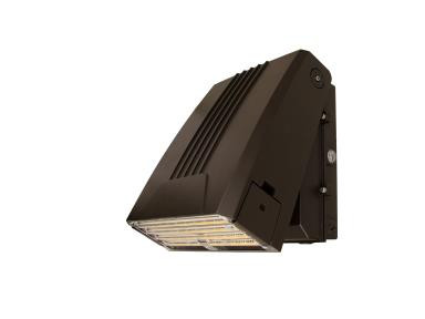 WallMax Thin Cutoff Wallpack, 80/100/120W, Universal 120-277V, 3/4/5K, Dark Bronze, Photocell