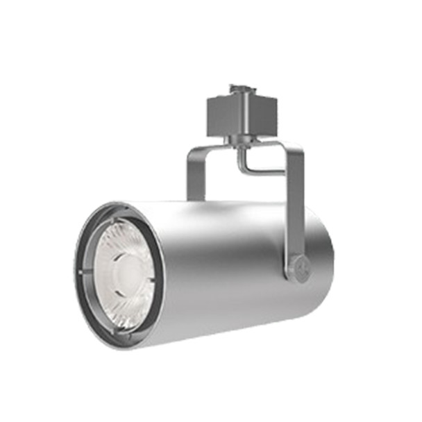 Green Creative ORBIT Track Head, Medium, 90+ CRI, Selectable 3000K|3500K|4000K, Field Selectable 1500lm|2000lm, Dimmable 120V, Silver Finish