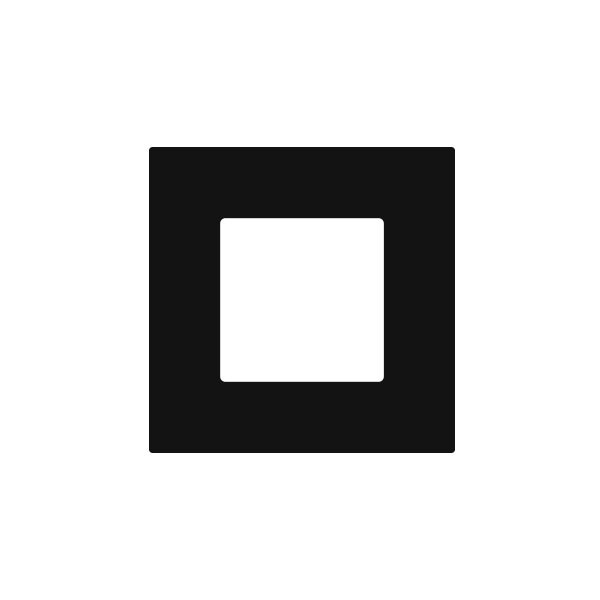 4" Square Trim Replacement, Black, for LT23754~64 Series