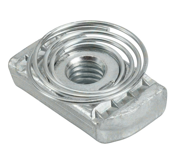 Garvin Industries TSNT0025EGTZ Top Spring Nut, 1/4" Rod Size, Steel, Galvanized