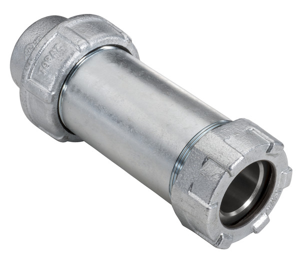 Garvin Industries Rigid Expansion Coupling, 4 Inch, Hot Dip Galvanized, Internal Grounding, Wet Location Rated