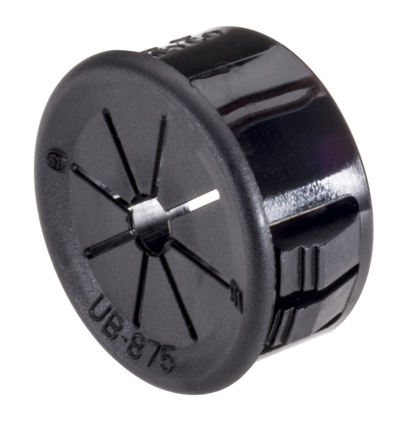 Garvin Industries Universal Bushing, 1" Mounting Hole, 6/6 Nylon, Black, UB1000