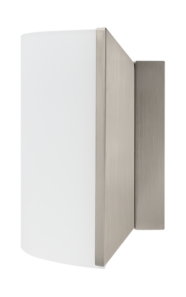 GlobaLux CVL Series Curved Glass Vanity Light, 1-Light, 8W LED, 120V Triac Dimming, 3000K, 80CRI, Brushed Nickel