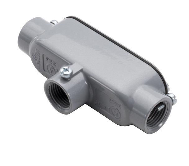 Garvin Industries TB5SSCG, 1-1/2" EMT and Rigid Combination Conduit Body with Cover and Gasket, Copper-Free Aluminum, NPT Hubs