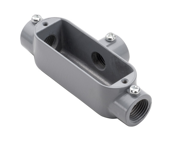 Garvin Industries EMT and Rigid Combination Conduit Body, T Type, 2", 3 Max Wire, 2/0 AWG Max Wire Size, Copper-Free Aluminum