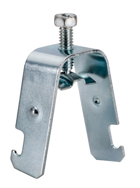 Garvin Industries SCH24BTZ One Piece Strut Clamp, Boot, 1-1/2" EMT, 1-1/4" Rigid, 350 lb Static Load, Steel/Galvanized