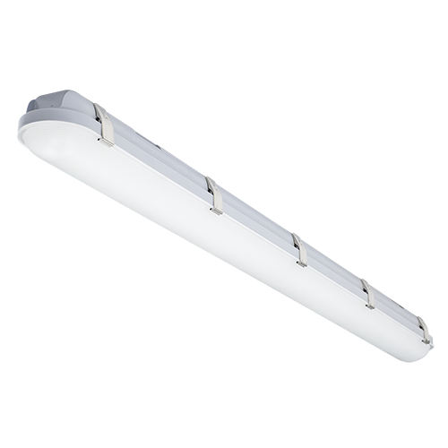 GlobaLux LVTS2 Vaportight LED Strip, 48" Housing, 45W, 5900lm, 120-277V, 0-10V Dimming, 3000K|4000K|5000K CCT Selectable, 80+ CRI, Emergency Backup 1600lm