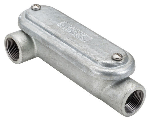 Garvin Industries MLR3CGHDG, 1" LR Type Mogul Conduit Body, Hot Dip Galvanized, Malleable Iron, With Cover and Gasket