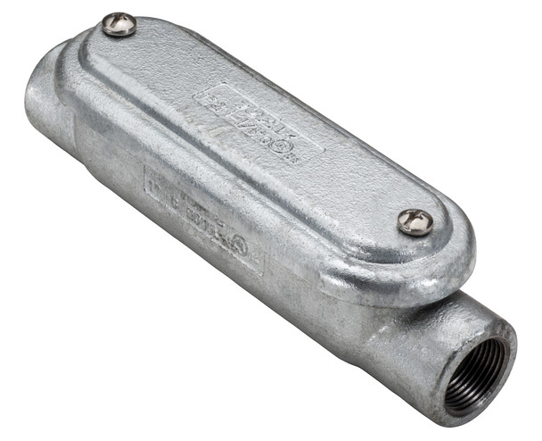 Garvin Industries MC4CGHDG Mogul Conduit Body, C Type with Rollers, Hot Dip Galvanized, Malleable Iron, 1-1/4 Inch, With Cover and Gasket