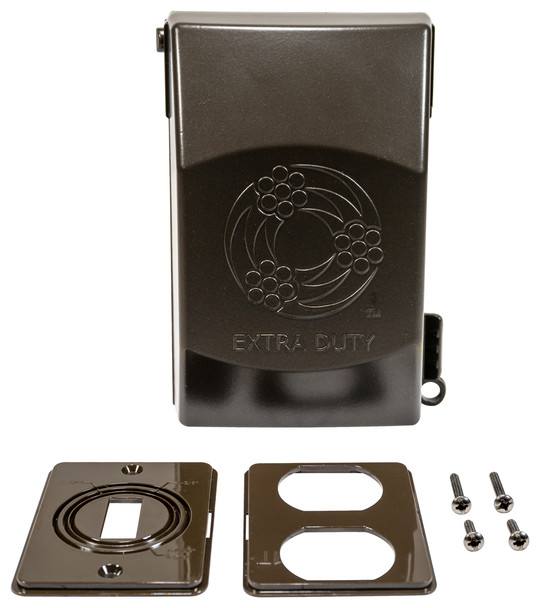 Garvin Industries M1GVIU-B, 9-in-1 Extra Duty 1-Gang In-Use Cover, Vertical, Bronze