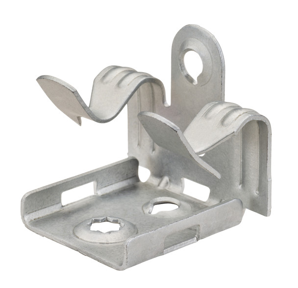 Garvin Industries M24TZ Threaded Rod Flange Clip Support, 1/8"–1/4" Flange, 1/4" Rod, Spring Steel, GEOSEAL™ Finish