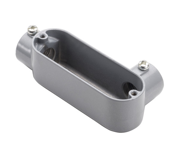 Garvin Industries LR5SS, 1-1/2" Combination LR Type Conduit Body, Copper-Free Aluminum, NPT Tapered Hubs, Powder Coat