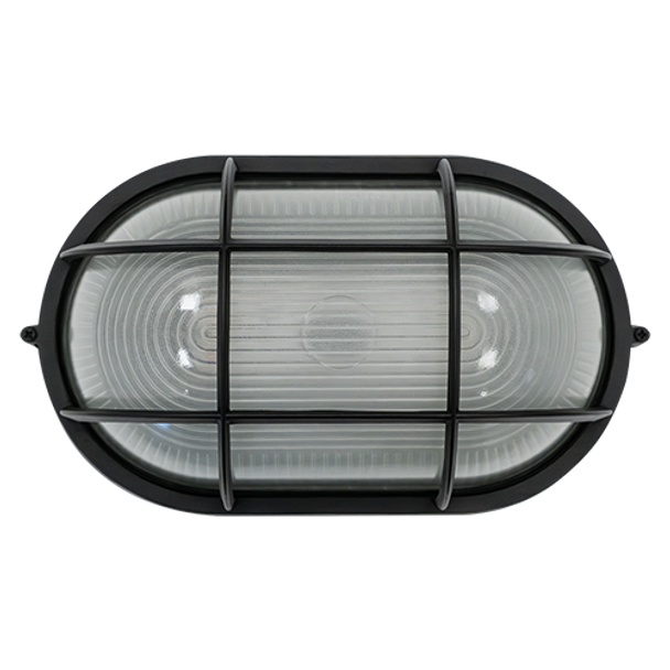 OBH Oval LED Bulkhead, 17W, 120V, 3CCT Selectable (3000K/4000K/5000K), Black