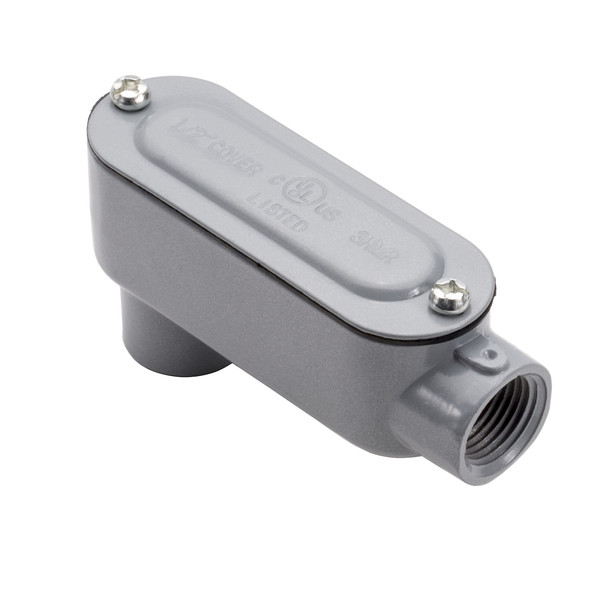 Garvin Industries LB7CG, 2-1/2" Threaded LB Conduit Body with Cover and Gasket, Aluminum