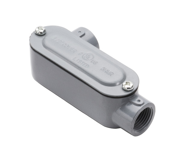 Garvin Industries Rigid Conduit Body, LL Type, 1" Hub, 3 Hubs, Threaded, with Cover and Gasket