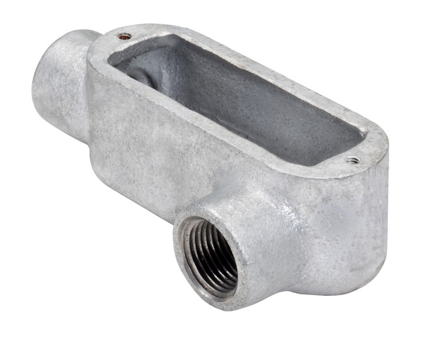 Garvin Industries LL3MHDG, 1" Threaded LL Type Rigid Conduit Body, Hot Dip Galvanized, Malleable Iron