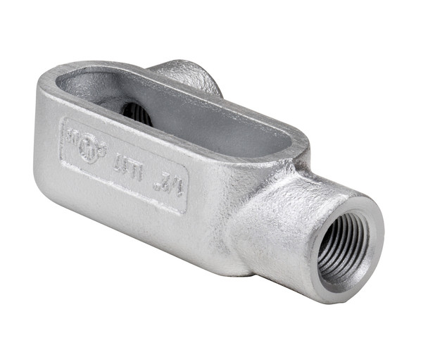 Garvin Industries LL2G7, 3/4" LL Type Form 7 Rigid Conduit Body, Gray Iron, Zinc Plated, 5.8in³ Volume