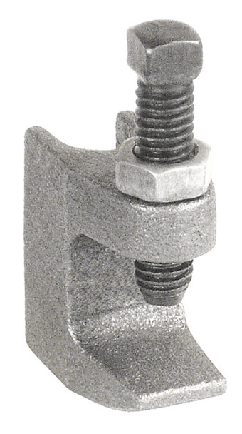 Garvin Industries Beam Clamp, Reversible, Stamped Steel, Zinc Plated, 3/4" Jaw Opening, 3/8"-16 Hole
