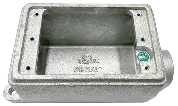 Garvin Industries FS2MHDG, FS Type Single Gang Box, 3/4" Hub, Heavy Duty, Hot Dip Galvanized