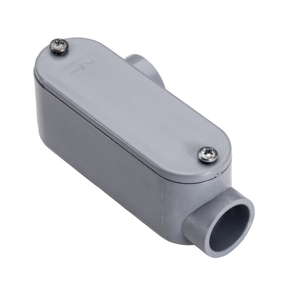 Garvin Industries LL Type Conduit Body, 1-1/2", PVC, Removable Cover