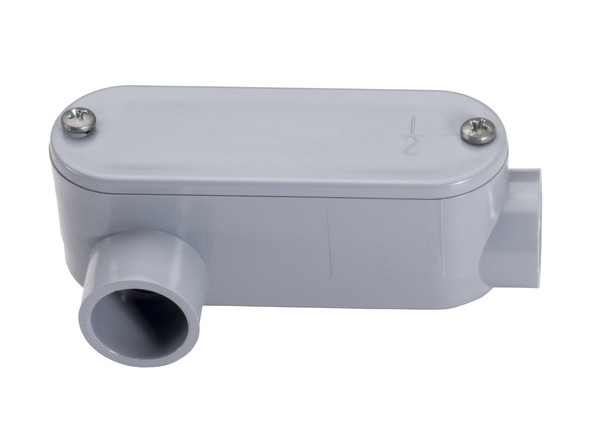 Garvin Industries LR Type Conduit Body, 3/4" PVC, Removable Cover