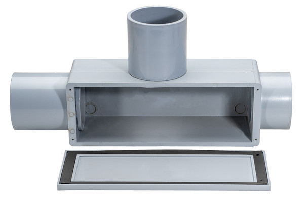 Garvin Industries T Type Conduit Body, 4 Inch, PVC, Three Hubs, Removable Cover