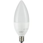 B11 LED Frosted Torpedo Tip Chandelier Bulb, 4.5W, 300lm, 4000K, E12 Base, Dimmable