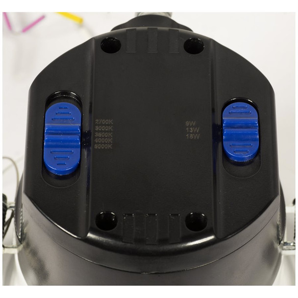 4" Round Commercial Recessed Downlight, 9W/13W/18W Wattage and CCT Selectable, 90 CRI, 0-10V Dimmable, 120-347V, White Finish