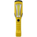 Sunlite 88179 LED Portable Work Light Fixture, 15' Power Cord, 12W, 6200K Daylight, 1200 Lumens, Built-In Outlet, ETL Listed, Yellow