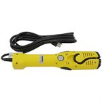 Sunlite 88179 LED Portable Work Light Fixture, 15' Power Cord, 12W, 6200K Daylight, 1200 Lumens, Built-In Outlet, ETL Listed, Yellow