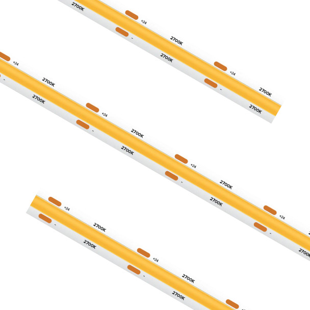 Proluxe HTMCOB Series 24V DC High Output Max Run Tape Light, IP54, 49.2ft Reel, Selectable CCT 2700K|3000K|3500K|4000K|5000K