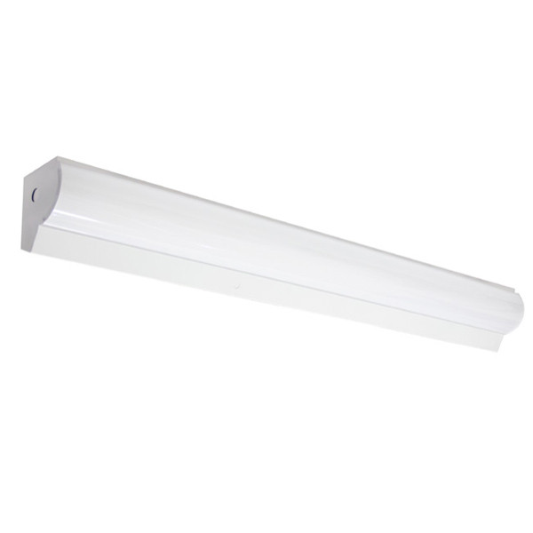 Bessemer 4’ Linear Stairwell Light, White, 3 Selectable Wattages, 3 Selectable CCT Modes