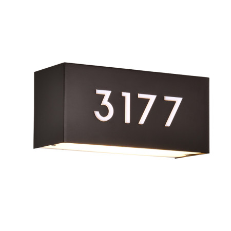 15 Watt Room Number/Address Light, Oil Rubbed Bronze, Laser Engraved Metal, Acrylic Shade, Braille, 3000K|4000K