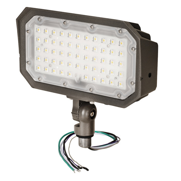 Topaz Low Power Flood Light, 30W, 5000K, Knuckle Mount, Bronze