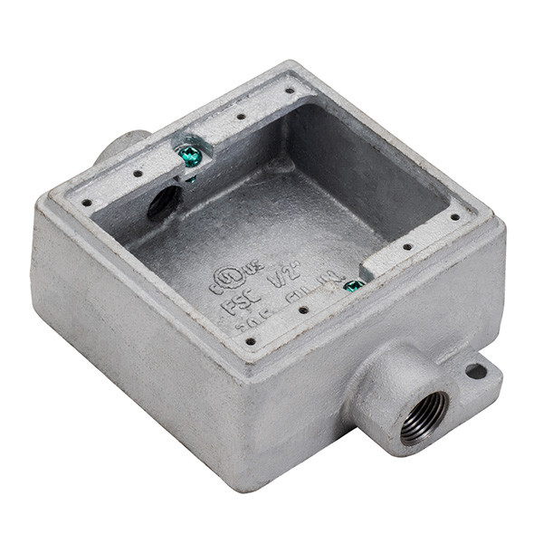 Garvin Industries FDC Box, 3/4" Double Gang, Dual Hub, Hot-Dip Galvanized
