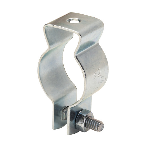 Garvin Industries CD6BTZ, 2-1/2" Conduit Clamp with Bolt, Steel, Zinc Plated, UL2239