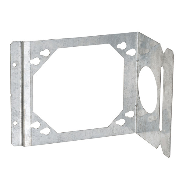 Garvin Industries Universal Box Mounting Bracket, 3-5/8" Wall Depth, 4" & 4-11/16" Box Compatible, Steel, Galvanized, 50 Pack