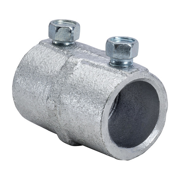 Garvin Industries 1" Rigid Set Screw Coupling, Malleable Iron, Threadless, Stainless Steel